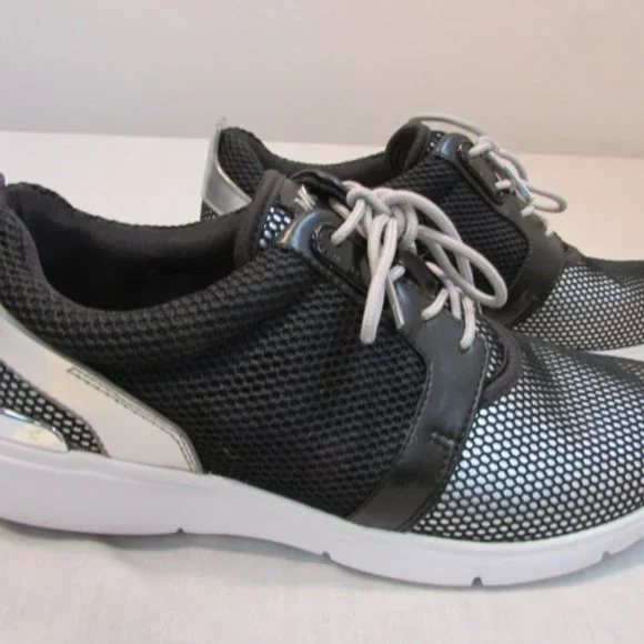 MICHAEL Michael Kors Shoes Michael Kors Black Silver Sneakers